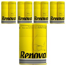 Renova 黑標彩色捲筒衛生紙 黃色, 16.1m, 6捲, 5袋