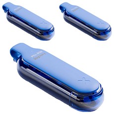 Joyberry 便攜式一鍵半自動一週旅行用防潮藥盒 復古藍, 3個