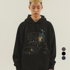 CAMEL WORK 男款紋身字樣連帽T恤