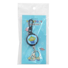 迪士尼防盜鋼繩伸縮勾 三眼怪, 可愛伸縮識別證件夾, 辦公室小物, 藍色, 1個