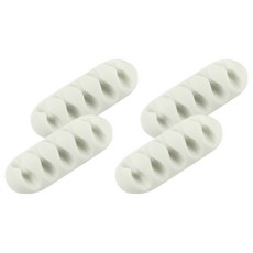 多用途線纜收納架, 白色, 4個