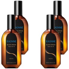 RAONNE Black 摩洛哥堅果護髮油, 100ml, 4瓶