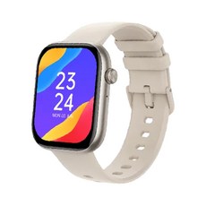 Ergotech 人因科技 心率智慧監測運動手錶 SW202 2.01吋大螢幕 心率異常警報 高精度紅光血氧 運動記錄 IP68防水等級, 星耀銀, 2.01吋, Bluetooth