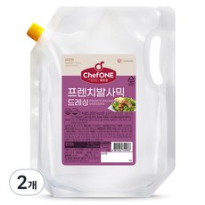 쉐프원 프렌치 발사믹 드레싱, 2kg, 2개