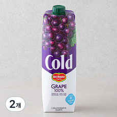 델몬트 cold 100% 포도주스, 1L, 2개