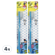 WEDENT 威登 兒童牙刷 9歲以上 雙重細軟毛 天空藍, 4個