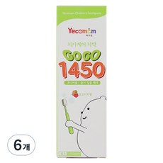 예꼬맘 고불소 1450 어린이 치약, 6개, 60g