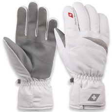 Swiss Mountain 男款滑雪手套 BC960, 白色的