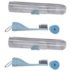 城市漫遊 旅行牙刷組合, 牙刷牙膏2合1, 輕巧便攜, 藍色, 62g, 2組