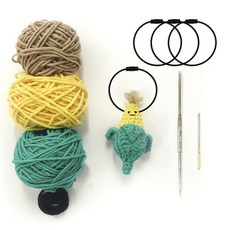 Mellowstory Stationery 迷你玉米鑰匙圈編織套組, 1個, 混合顏色