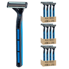 KAI 貝印 BESTY EX手動刮鬍刀附蓋, 4個裝, 3包