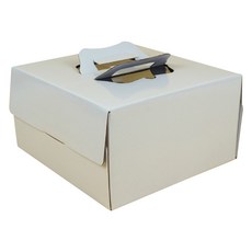 Cheonwoon Package 雪紡蛋糕盒組 3號 素面白, 1組, 白色