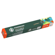 STARBUCKS 星巴克 哥倫比亞單品膠囊咖啡 Nespresso咖啡機適用, 5.7g, 10顆, 1盒