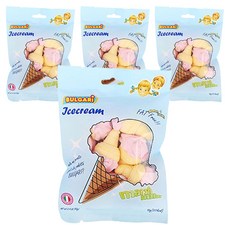 冰淇淋造型棉花糖, 4包, 95g