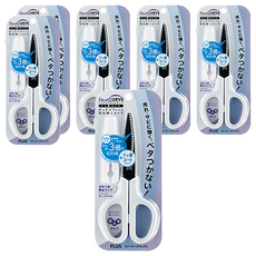 PLUS 普樂士 不沾膠 30度弧線剪刀 SC-175SF, 輕巧耐用, 灰色, 6個