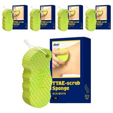 AKei. LIVING 快速去角質海綿擦, 5個, 1入, 單一顏色