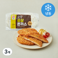 사조오양 순살 돈까스 (냉동), 1.3kg, 3개