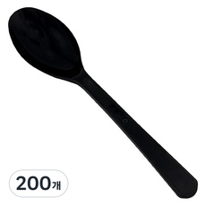 간딴숟갈 검정, 200개, 1개입
