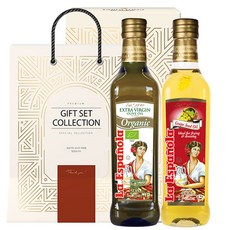 La Espanola 料理油禮盒 橄欖油 500ml+葡萄籽油 500ml+提袋, 1套