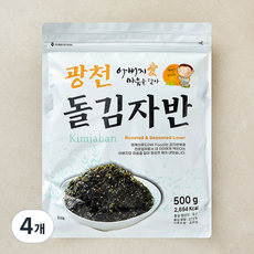 엔케이 광천 돌 김자반, 4개, 500g