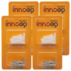 Innotime 通用一般螺絲壁虎 2種 x 10p 套組 白色 NIT101, 4套