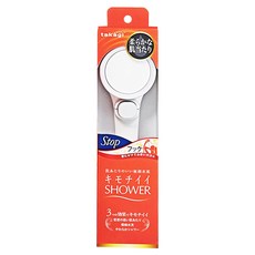 takagi 日本淨水Shower蓮蓬頭 細緻柔膚款 on/off開關 7 x 6.3 x 28cm 215g, 白色, 1個