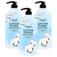 Tamsaa 棉花花香 香氛沐浴乳, 1.2kg, 3瓶