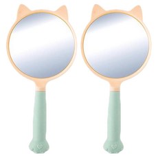 Pure Harang 便攜式貓爪化妝手鏡, 2個, 綠色