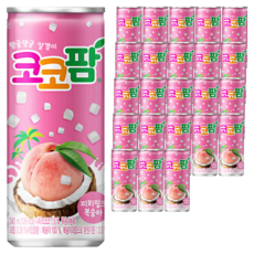 코코팜 피치핑크 복숭아, 240ml, 24개