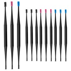 矽膠雙面掏耳棒 顏色隨機出貨, 1入, 12個