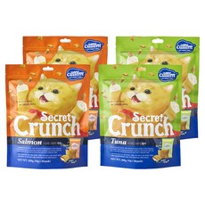캣템 고양이 시크릿 크런치 간식 세트, 혼합맛(연어/참치), 200g, 2세트