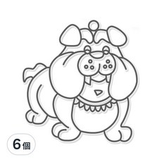 AMOS 阿摩司 壓克力模型版 沙皮狗, 多種圖案可選 多種玩法可變化, 6個