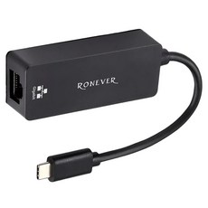 RONEVER 3.1 TYPE-C to RJ45千兆網路卡 70 x 25 x 16mm 線長143mm 23g, PC028, 1盒