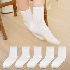 BASE ALPHA ESSENTIALS 兒童涼感網眼襪5雙組