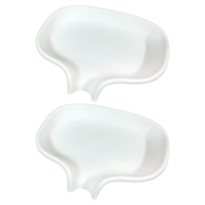 Hi Uncle 瀝水矽膠肥皂架, 白色, 2個