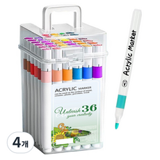 DADA 水性繪圖壓克力馬克筆, 4個, 36色