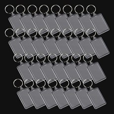 MaDaKkuMi 透明壓克力相框照片鑰匙圈 06 中型, 30個, 鑰匙圈(單一顏色)