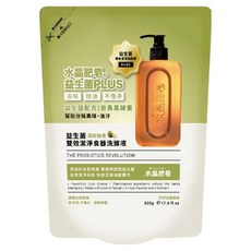 南僑水晶 益生菌雙效潔淨食器洗滌液補充包 清新柚香, 500g, 1包