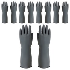 rubberlab 韓國製 大手專用橡膠手套, 灰色, XL, 5雙