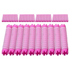 魔術豐盈捲髮槓 10入 3號(8*1.3cm) 顏色隨機, 粉紅色,黃色, 5個