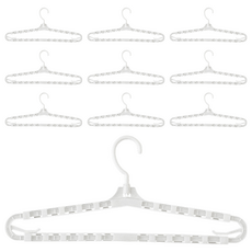 JLIFE Bailey 伸縮衣架, 10個, 白色