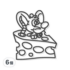 AMOS 阿摩司 S16 乳酪老鼠 壓克力模型版-小款, 6個