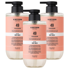 더블유드레스룸 퍼퓸 바디워시 49 피치블러썸, 500g, 3개