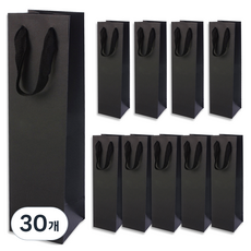 Golden Rabbit Wine C 彩色酒用紙袋 9 x 28 x 8 cm, 30個, 黑色