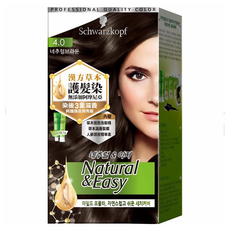 Schwarzkopf 施華蔻 台灣公司貨 怡然植萃染髮霜, 4.0自然棕, 1盒