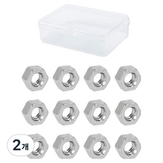 O-ON 碳鋼六角螺帽 12入 透明盒, 2個, M14, 12.8mm