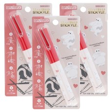 sun-star STICKYLE 攜帶型剪刀, 3個, 愛心大白