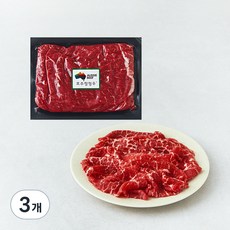 호주산 부채살 샤브샤브 불고기용 (냉장), 400g, 3개