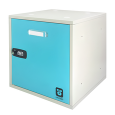KINCOO 台灣金庫王 組合式置物櫃 LOC-1 350x350x350mm 台灣製造 專業設計簡約風格, 水藍色
