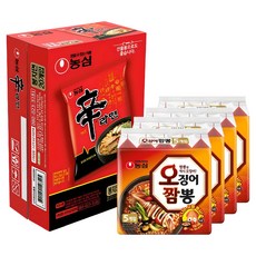 신라면 120g 20p + 오징어 짬뽕 124g 20p, 1세트